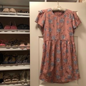 Ro & D Blush and Blue Floral Dress Size Medium